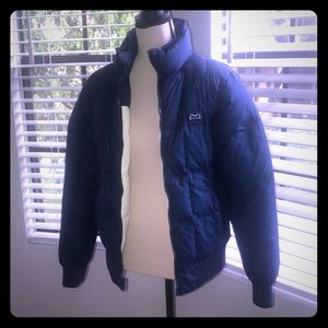 Down warm reversible puffer jacket small